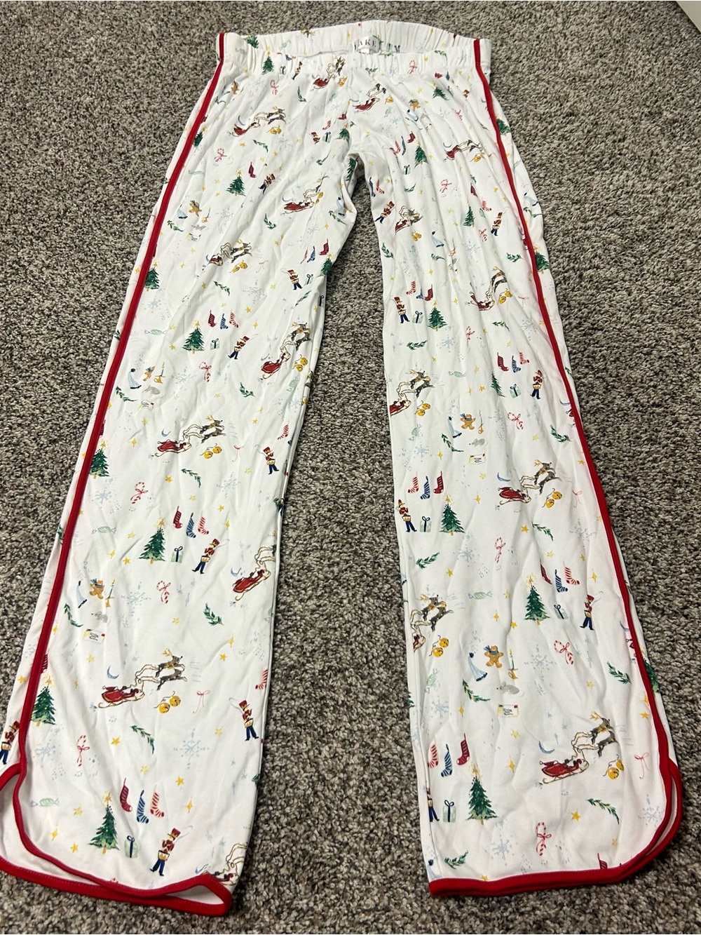 Lake Pajamas Pants Pima Christmas White Size Small Tall Soft Nutcracker
